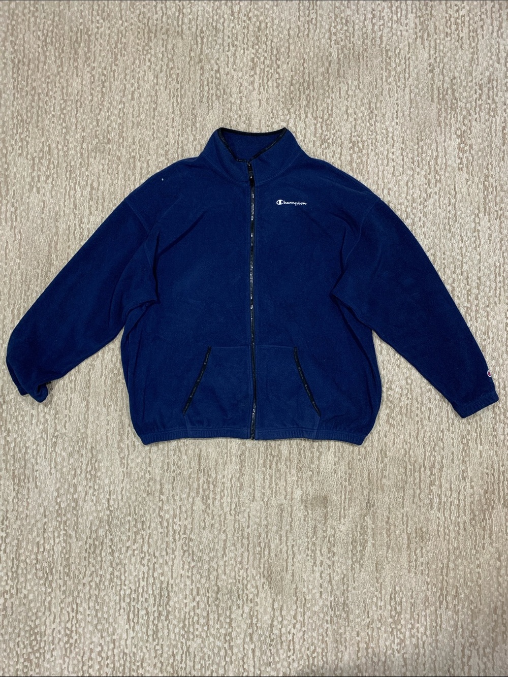 Champion Navy Blue Full-Zip Fleece Jacket (409)